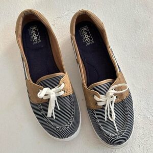 Keds Nautical Ortholite Slip-on Boat Shoes Striped Size 11 Women's